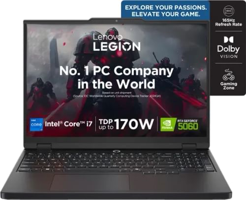 Lenovo Legion 5 15IRX10 83LY0106IN Gaming Laptop (13th Gen Core i7/ 16GB/ 512GB SSD/ Win11/ 8GB RTX 5060)