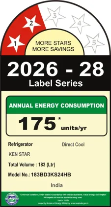 Kenstar 183BD3KS24HB.SS 183 L 2 Star Single Door Refrigerator