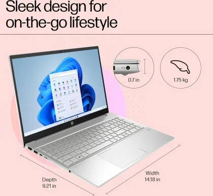 HP Pavilion 15-eh3036AU Laptop (AMD Ryzen 5 7530U/ 8GB/ 512GB SSD/ Win11 Home)