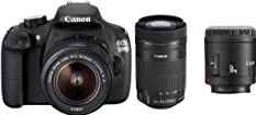 Canon EOS 1200D Digital SLR Camera with 18-55mm IS II and 55-250mm IS II Lens plus Canon EF 50mm f/1.8 Lens