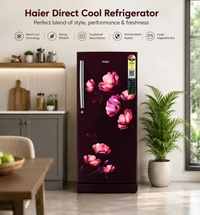 Haier HRD-2103PRAI-P 190 L 3 Star Single Door Refrigerator