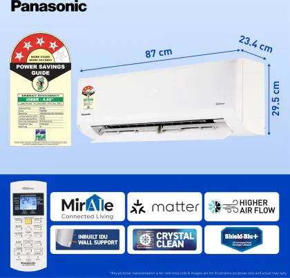Panasonic CS/CU-NU12AKY4W 1 Ton 4 Star 2025 Inverter Split AC