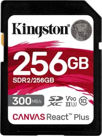 Kingston Canvas React Plus 256GB SDXC UHS-II Memory Card