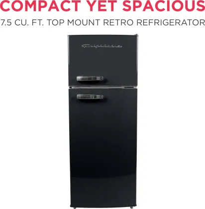 Frigidaire EFR753BK 7.5 Cu Ft Double Door Refrigerator