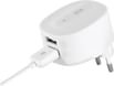 Stk Mains Charger With Dual Usb Port -2.1a White 2 Pin Ce Approved
