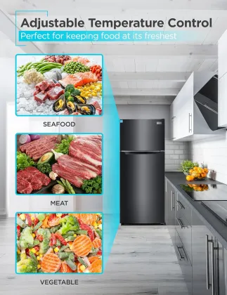 BLACK+DECKER BR1460HB 14.6 Cu Ft Double Door Refrigerator