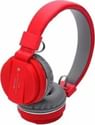 Nine9 Bluetooth Headphone with FM/SD Card Bluetooth Headset  (Red, On the Ear)