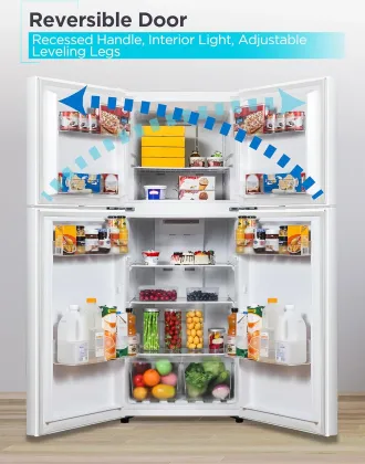BLACK+DECKER BR1210HW 12.1 Cu Ft Double Door Refrigerator