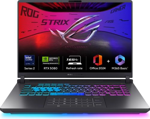 Asus ROG Strix G16 G615LW-RV148WS Gaming Laptop (Intel Core Ultra 9 275HX / 32GB/ 1TB SSD/ Win11/ 16GB RTX 5080 Graphics)