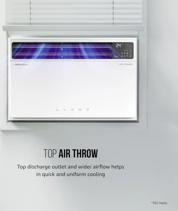 Lloyd GLW18V5FWTBR 1.5 Ton 5 Star 2025 Inverter Window AC
