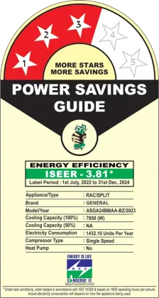 O General ASGA24BMAA-BZ 2 Ton 3 Star 2023 Split AC