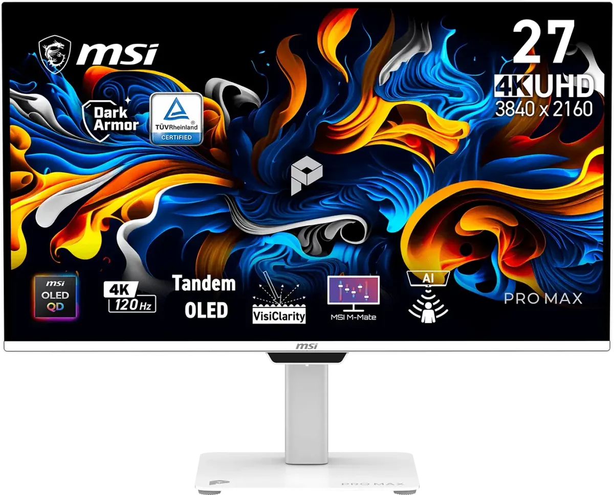 MSI PRO MAX 271UPXW12G 27 inch UHD 4K QD-OLED Monitor - Price in