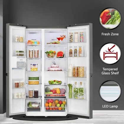 LG GL-B257HDS3 650 L Side By Side Refrigerator