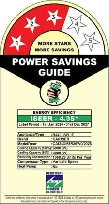Carrier CAI24XM3R36W0 2 Ton 3 Star 2026 Inverter Split AC