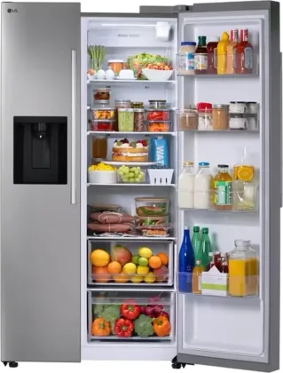 LG LS27T3230S 27 Cu Ft Side By Side Refrigerator