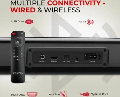 pTron Jazz Pro X1 240W Bluetooth Soundbar