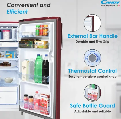 Candy CSD1852RA 175 L 2 Star Single Door Refrigerator