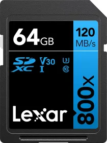 Lexar Professional 800x 64 GB SDHC Class 10 Memory Card