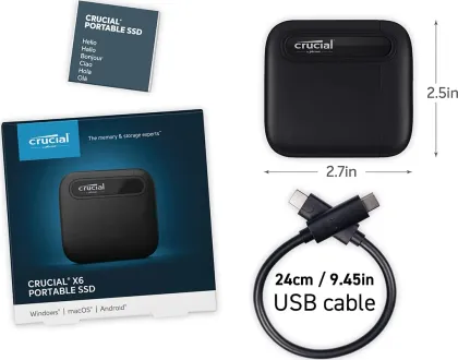 Crucial X6 500GB External Solid State Drive - image 4