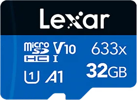 Lexar 633x Blue Series 32GB Class A1 Micro SDXC Memory Card