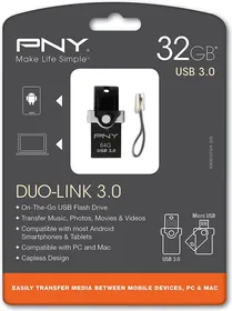 PNY DUO-LINK USB 3.0 OTG 32GB Pen Drive