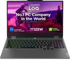 Lenovo LOQ 15IRX9 83DV01LQIN Gaming Laptop (13th Gen Core i7/ 16GB/ 512GB SSD/ Win11/ 6GB Graph)