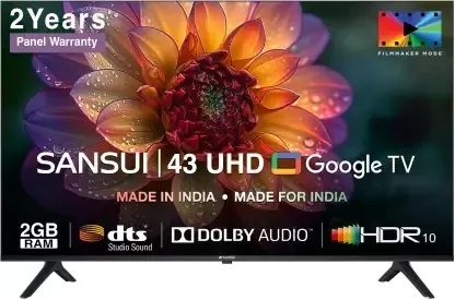 Sansui JSW43GSUHD 43 inch Ultra HD 4K Smart LED TV