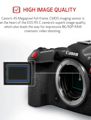 Canon EOS R5 C 45MP Mirrorless Cinema Camera (Body Only)