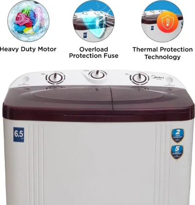 Midea MWMSA065PPG 6.5 Kg Semi Automatic Washing Machine