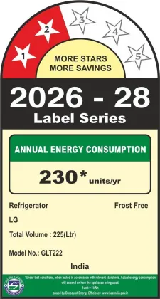 LG GLT2226XZPZ 225 L 2 Star Double Door Refrigerator