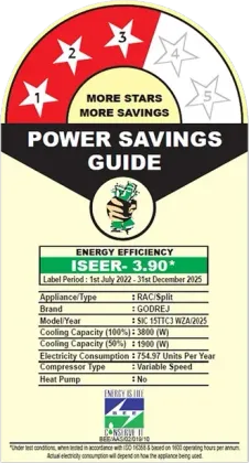 Godrej SIC 15TTC3 WZA 1.2 Ton 3 Star 2025 Inverter Split AC