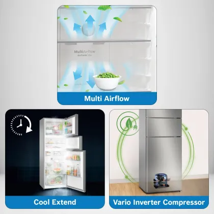 Bosch MaxFlex CMC36S03NI 335 L 3 Star Triple Door Refrigerator