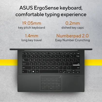 Asus Vivobook Go 14 E1404FA-EB2542WS Laptop (AMD Ryzen 5 7520U/ 16GB/ 512GB SSD/ Win 11)