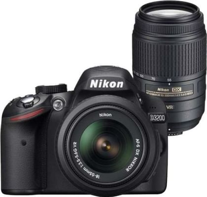 Nikon D3200 DSLR Camera (AF-S 18-55mm + 55-300mm VR Lens)