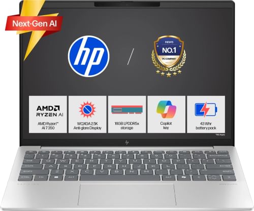 HP OmniBook 7 Aero 13-bg1456AU Next Gen AI Laptop (AMD Ryzen AI 7 350/ 16GB/ 512GB SSD/ Win11)