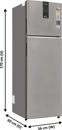 Whirlpool IFPRO INV CNV 305 Illusia Steel-Y 250 L 2 Star Double Door Refrigerator