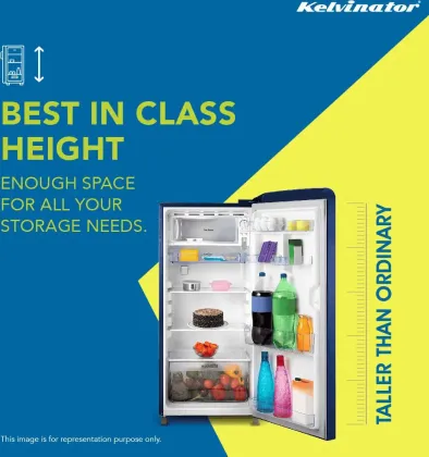 Kelvinator KRD-F200ECPCBS 187 L 3 Star Single Door Refrigerator