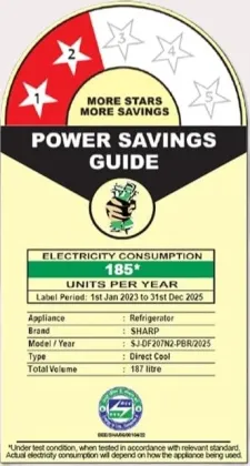 Sharp SJ-DF207N2-PBR 187 L 2 Star Single Door Refrigerator