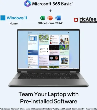 Asus Vivobook 14 Flip TP3407SA-QL025WS Laptop (Intel Core Ultra 7 256V/ 16GB/ 512GB SSD/Win11)