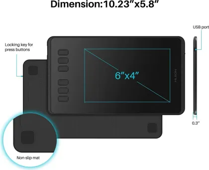 Huion Inspiroy H640P Graphics Drawing Tablet - image 3