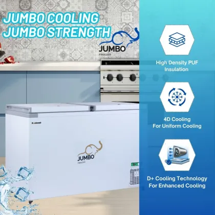 Rockwell SFRN450DDU 374 L Double Door Deep Freezer