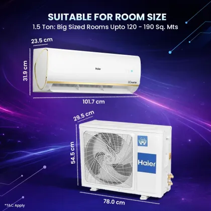 Haier HSA19KHD-GAI3NB-I 1.5 Ton 3 Star 2026 Inverter Split AC