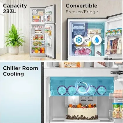 Midea MDRT359FGI28IN 233 L 2 Star Double Door Refrigerator