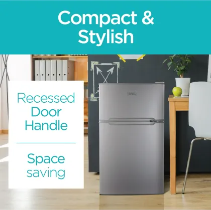 BLACK+DECKER BCRDK32V 3.1 Cu Ft Double Door Mini Refrigerator