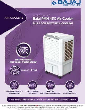 Bajaj PMH-43X 43 L Personal Air Cooler