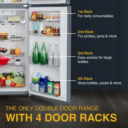 Whirlpool IF INV 278 Radiant Steel 235 L 3 Star Double Door Refrigerator