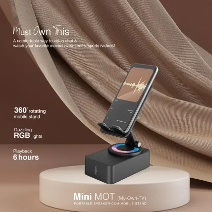 Fingers Mini MOT Portable Speaker Cum Mobile Holder