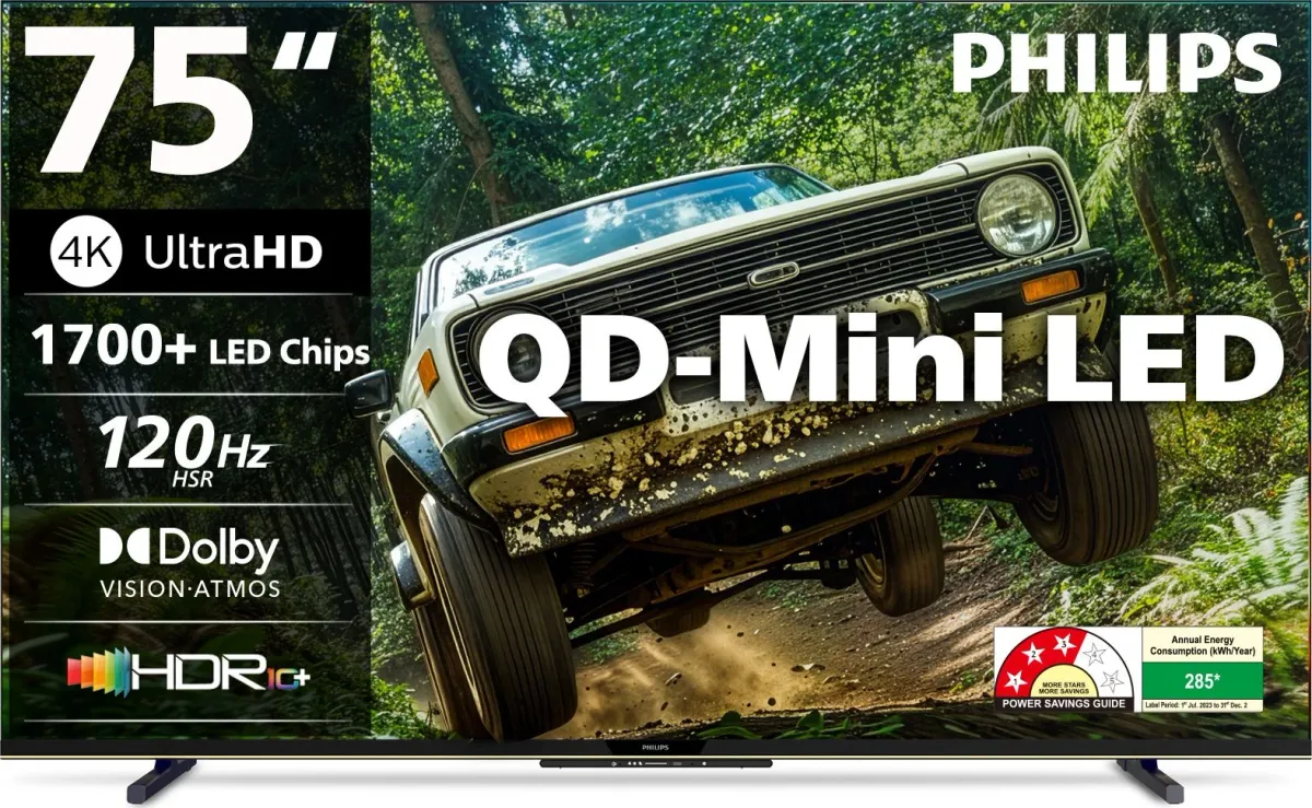 94 Inch Philips 75MLED610/94 75 inch Ultra HD 4K Smart Mini LED TV - Price in ...