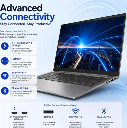 HP ZBook 8 G1i C1KK6PT Mobile Workstation Laptop (Intel Core Ultra 7 255H/ 32GB/ 1TB SSD/ Win11 Pro)