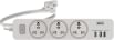 GM Cuba GM-3261 6 Amp 3 Sockets Surge Protector